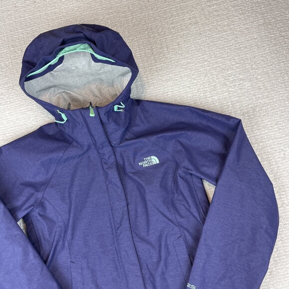The North Face Jacket Womens Hyvent 2.5L Rain Jacket Zip Coat Purple XS - Picture 2 of 16